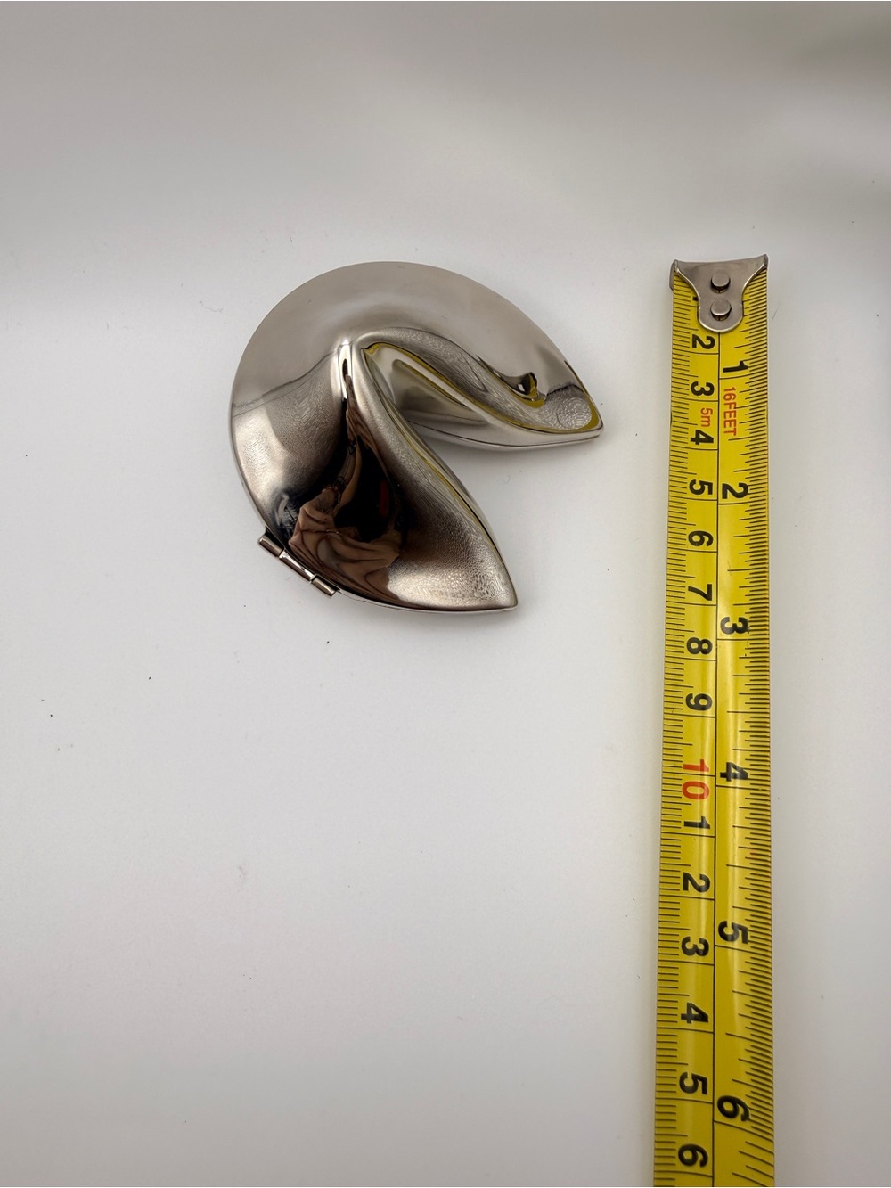 Urban Outfitters Chrome Fortune Cookie Trinket Box | Keepsake, Ring - Picture 6 of 6